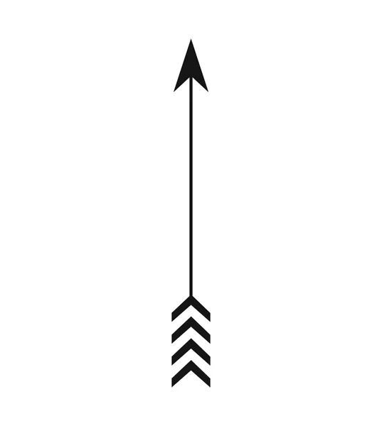 Flecha pluma icono de decoración vintage. Gráfico vectorial — Vector de stock