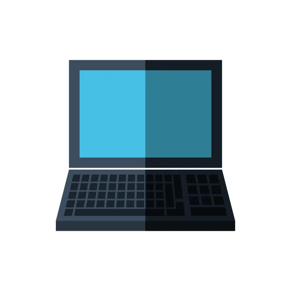 Иконка технологии ноутбука. Векторная графика — стоковый вектор