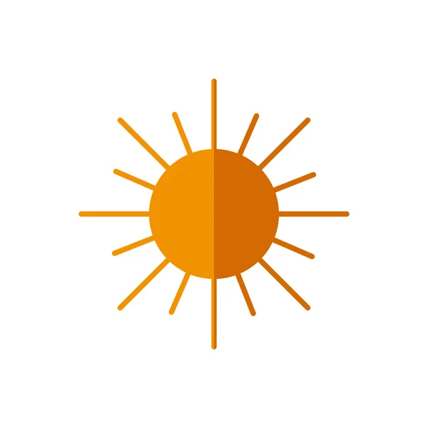 Sol abstracto cielo círculo icono naranja. Gráfico vectorial — Archivo Imágenes Vectoriales