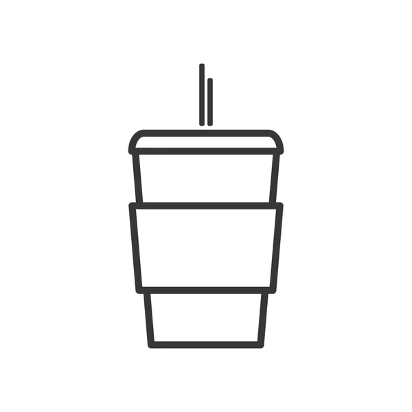 Taza de bebida taza de café icono de la bebida. Gráfico vectorial — Vector de stock