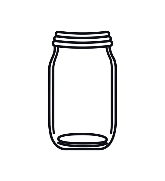 Mason jar sklo rustikální ikonu. Vektorové grafiky — Stockový vektor