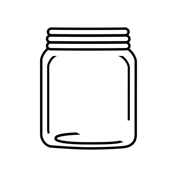 Mason jar sklo rustikální ikonu. Vektorové grafiky — Stockový vektor