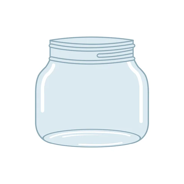 Tarro de albañil de vidrio rústico puede icono. Gráfico vectorial — Vector de stock