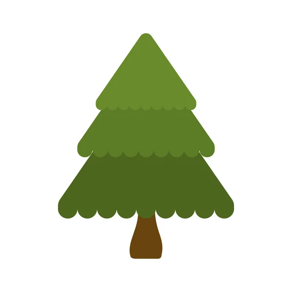 Tannenbaum frohe Weihnachtsfeier Symbol. Vektorgrafik — Stockvektor