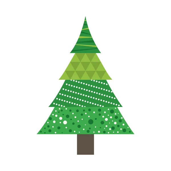 Sapin joyeux noël icône de célébration. Graphique vectoriel — Image vectorielle