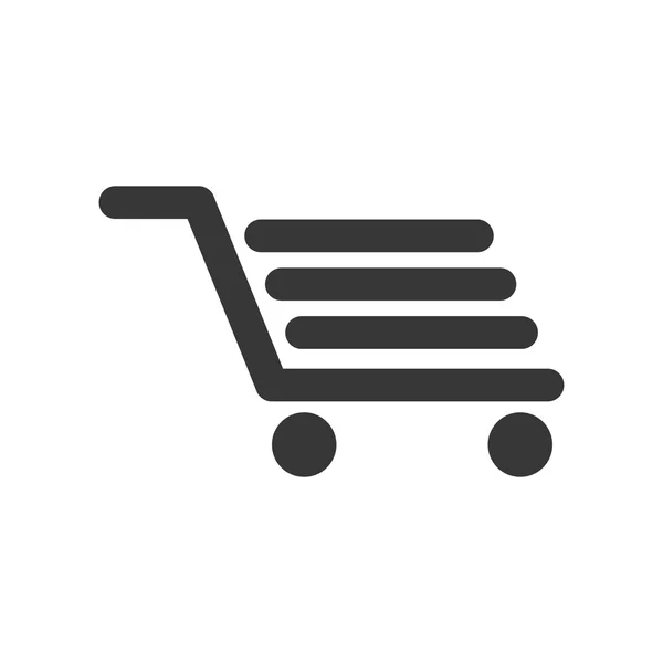 Carrito de compras tienda de mercado icono de compra. Gráfico vectorial — Archivo Imágenes Vectoriales