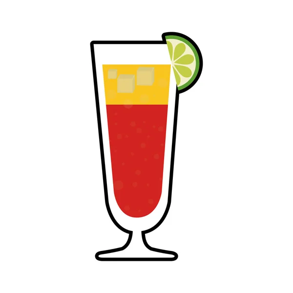 Cocktail drinken alcohol glas drank pictogram. Vectorafbeelding — Stockvector