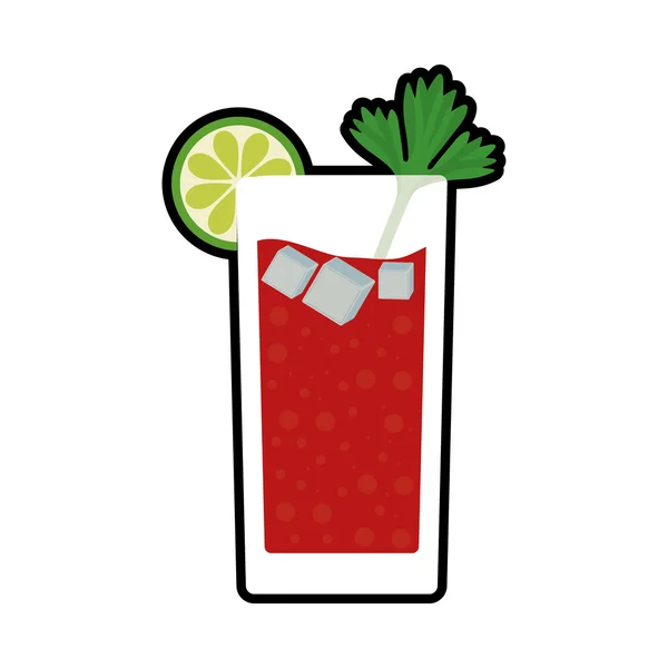 Cocktail drinken alcohol glas drank pictogram. Vectorafbeelding — Stockvector