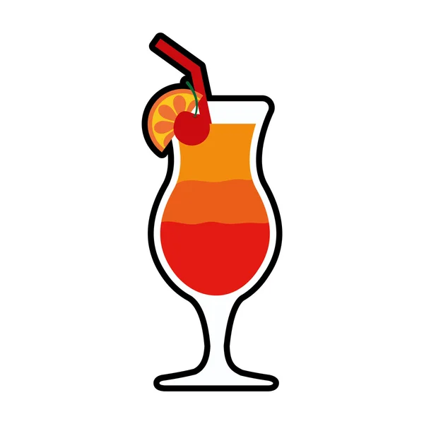 鸡尾酒饮料酒精玻璃饮料图标。矢量图形 — 图库矢量图片