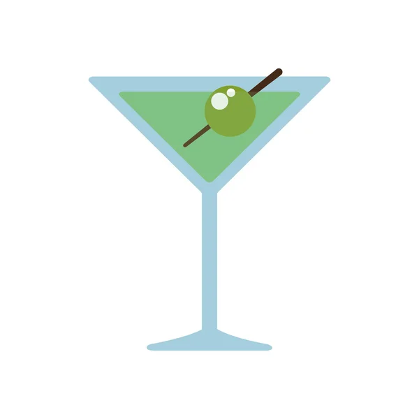 Bebida de cóctel alcohol icono de la bebida de vidrio. Gráfico vectorial — Vector de stock