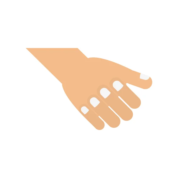 Fingersymbol mit menschlicher Handgeste. Vektorgrafik — Stockvektor
