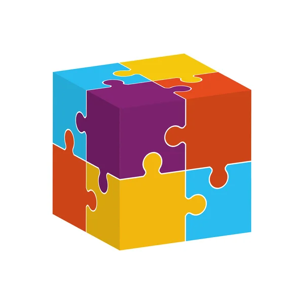 Puzzle puzzle gioco figura icona. Grafico vettoriale — Vettoriale Stock