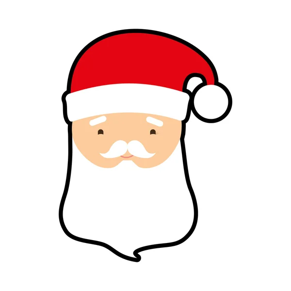 Santa cartoon merry christmas icon. Vector graphic — Stock Vector
