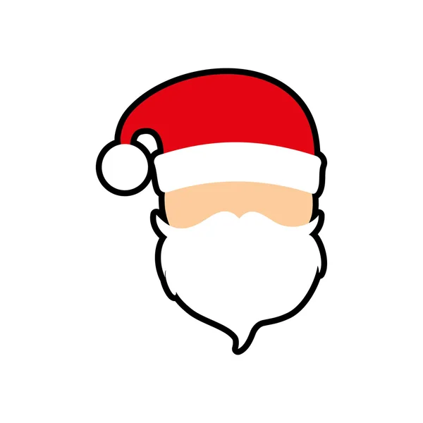 Santa caricatura feliz icono de Navidad. Gráfico vectorial — Vector de stock