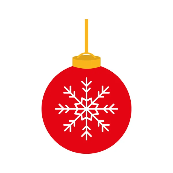 Esfera feliz icono de Navidad. Gráfico vectorial — Vector de stock