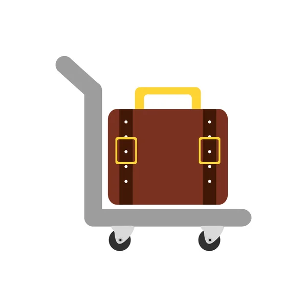 Koffer bagage bagage reizen pictogram. Vectorafbeelding — Stockvector