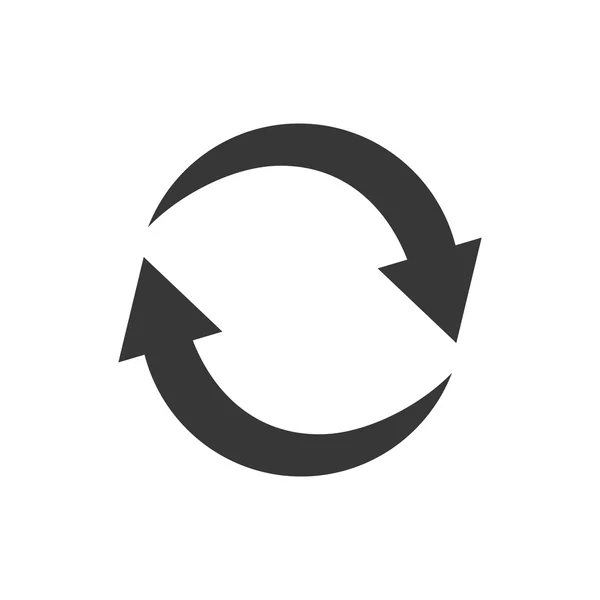 Arrow direction circle silhouette icon.  Vector graphic — Stock Vector