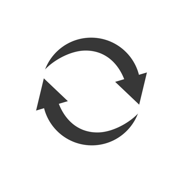 arrow direction circle silhouette icon.  Vector graphic