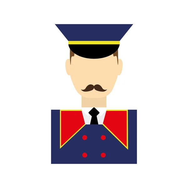Bellboy chapeau masculin icône de service hôtelier. Graphique vectoriel — Image vectorielle