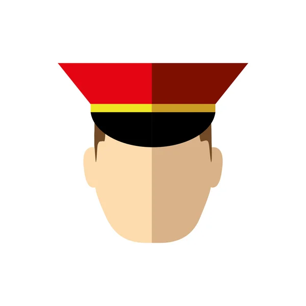 Bellboy male hat hotel service icon. Vector graphic — Stock Vector