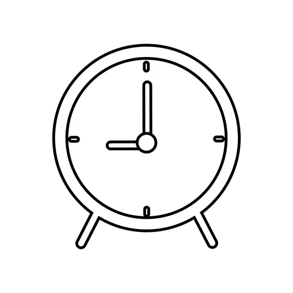 Clock time circle traditional icon. Vector graphic — Stock Vector