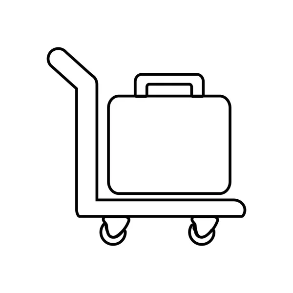Reisesymbol für Koffer und Gepäck. Vektorgrafik — Stockvektor