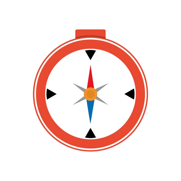 Kompas navigatie instrument richting pictogram. Vectorafbeelding — Stockvector