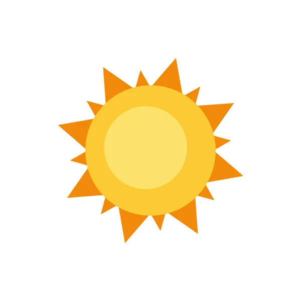 Sonne, abstrakter Himmel, gelbes Symbol. Vektorgrafik — Stockvektor