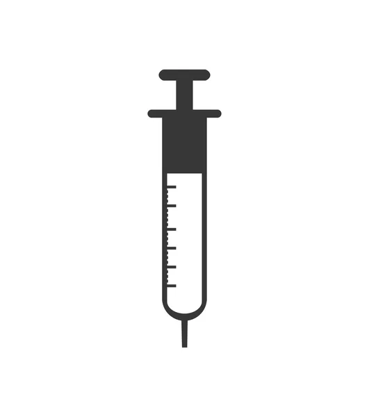 Icona dell'assistenza sanitaria medica per iniezione. Grafico vettoriale — Vettoriale Stock