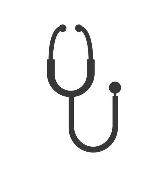 Estetoscopio médico icono de la atención médica. Gráfico vectorial — Vector de stock