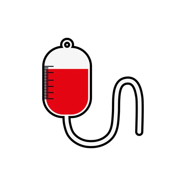 Bolsa de sangre médica icono de atención médica. Gráfico vectorial — Vector de stock