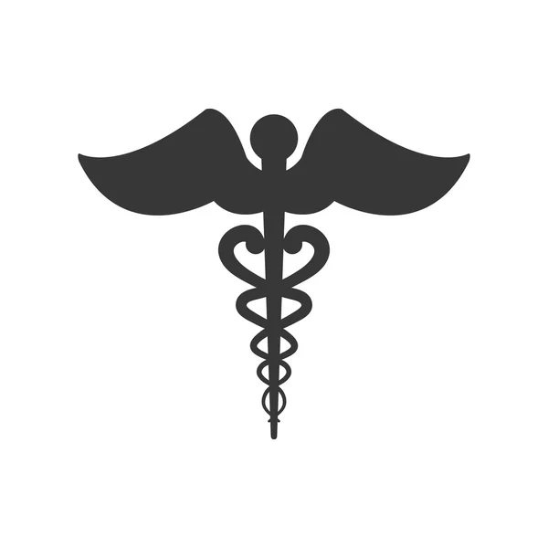 Caduceus medische gezondheidszorg pictogram. Vectorafbeelding — Stockvector