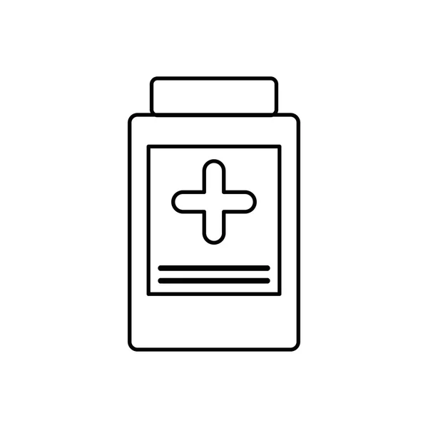 Medicine jar medical health care icon. Vector graphic — Stock Vector