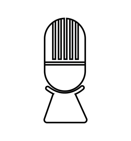 Microphone musique son dj icône. Graphique vectoriel — Image vectorielle
