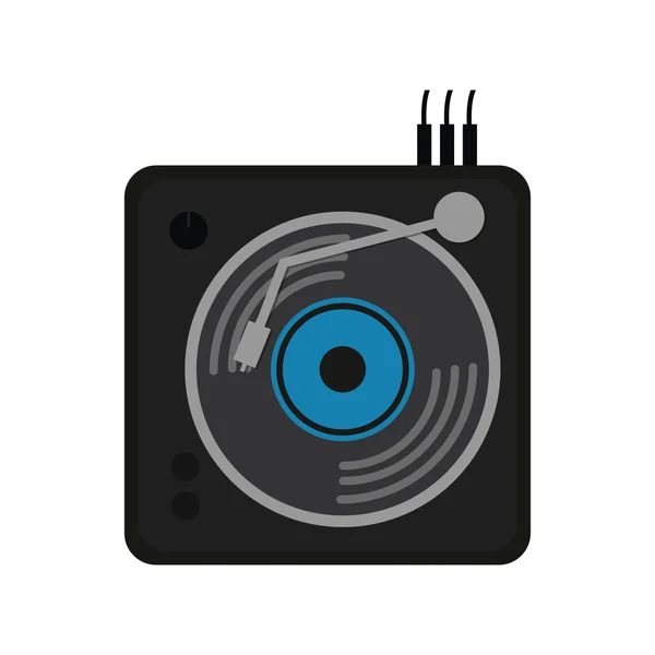 Vinyl-Maschine Musik Sound DJ-Ikone. Vektorgrafik — Stockvektor