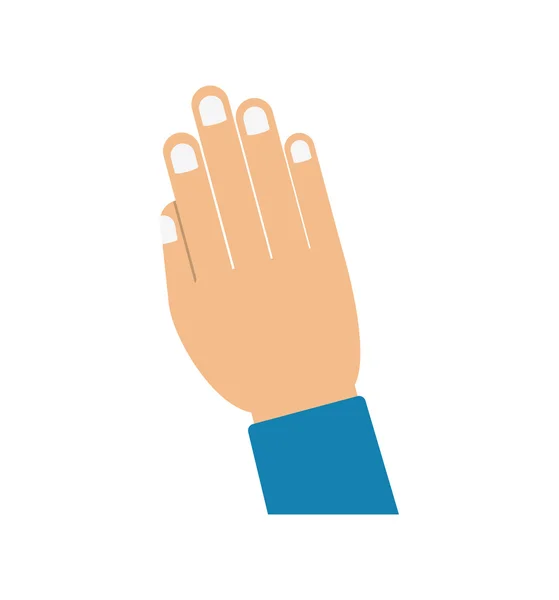 Geste menschlicher Handflächen-Finger-Symbole. Vektorgrafik — Stockvektor