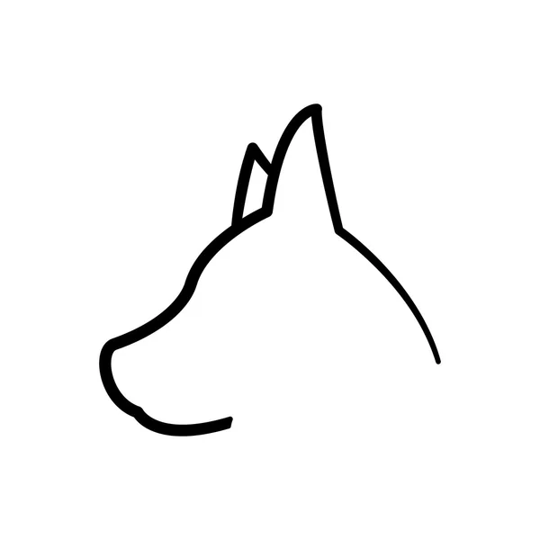 Hond liefde huisdier dierlijke pictogram. Vectorafbeelding — Stockvector