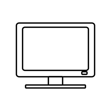 TV televizyon gadget teknoloji simgesi. Vektör grafiği