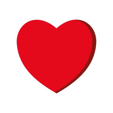 kalp aşk romantik tutku simgesi. Vektör grafiği