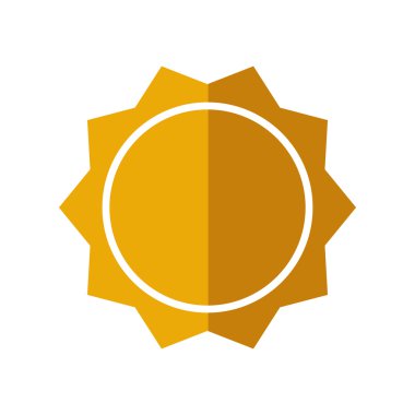 güneşli güneş soyut güneş simgesi. Vektör grafiği