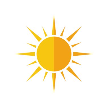 güneşli güneş soyut güneş simgesi. Vektör grafiği