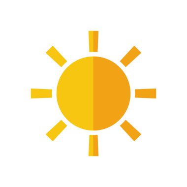 güneşli güneş soyut güneş simgesi. Vektör grafiği