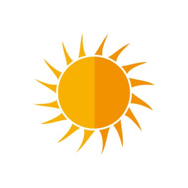 güneşli güneş soyut güneş simgesi. Vektör grafiği