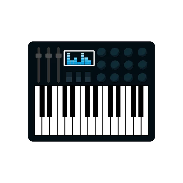 Pianoforte strumento icona della musica. Grafico vettoriale — Vettoriale Stock