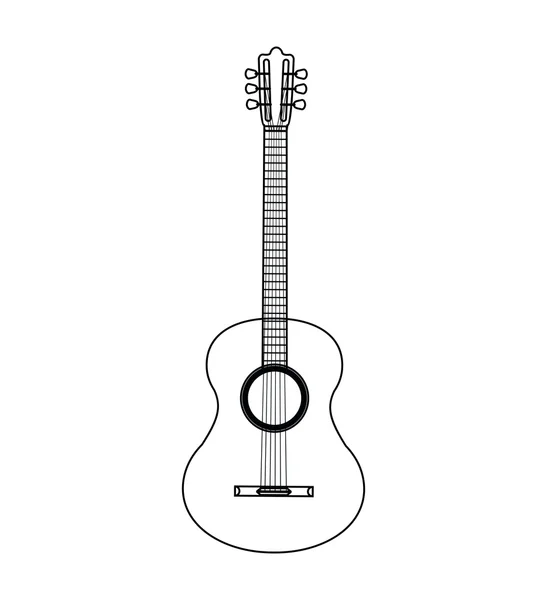 Ícone de música instrumento de guitarra. Gráfico vetorial — Vetor de Stock