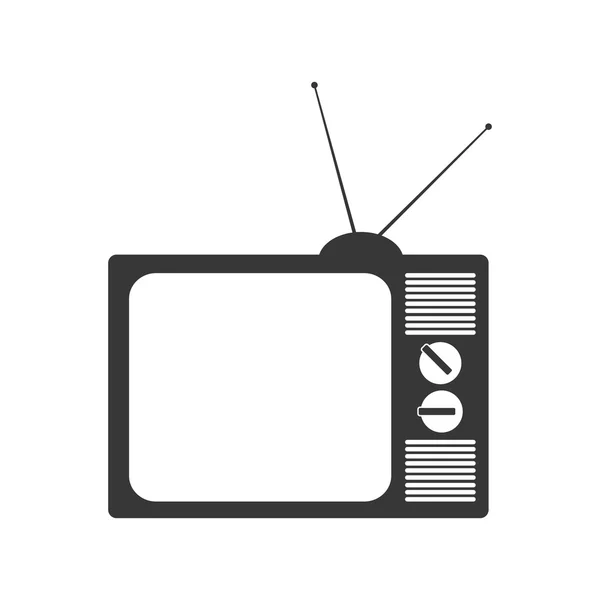 Tv televisión vintage icono retro. Gráfico vectorial — Archivo Imágenes Vectoriales