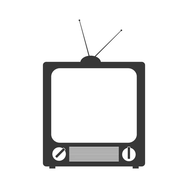 Телевізор старовинна ретро ікона. Векторна графіка — стоковий вектор