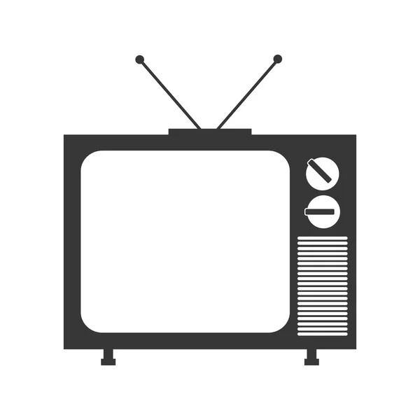 Телевізор старовинна ретро ікона. Векторна графіка — стоковий вектор
