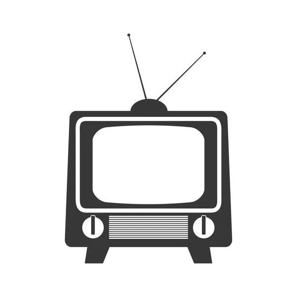 Tv televisión vintage icono retro. Gráfico vectorial — Archivo Imágenes Vectoriales