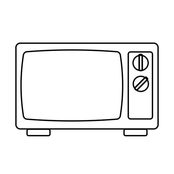 Tv televisión vintage icono retro. Gráfico vectorial — Archivo Imágenes Vectoriales